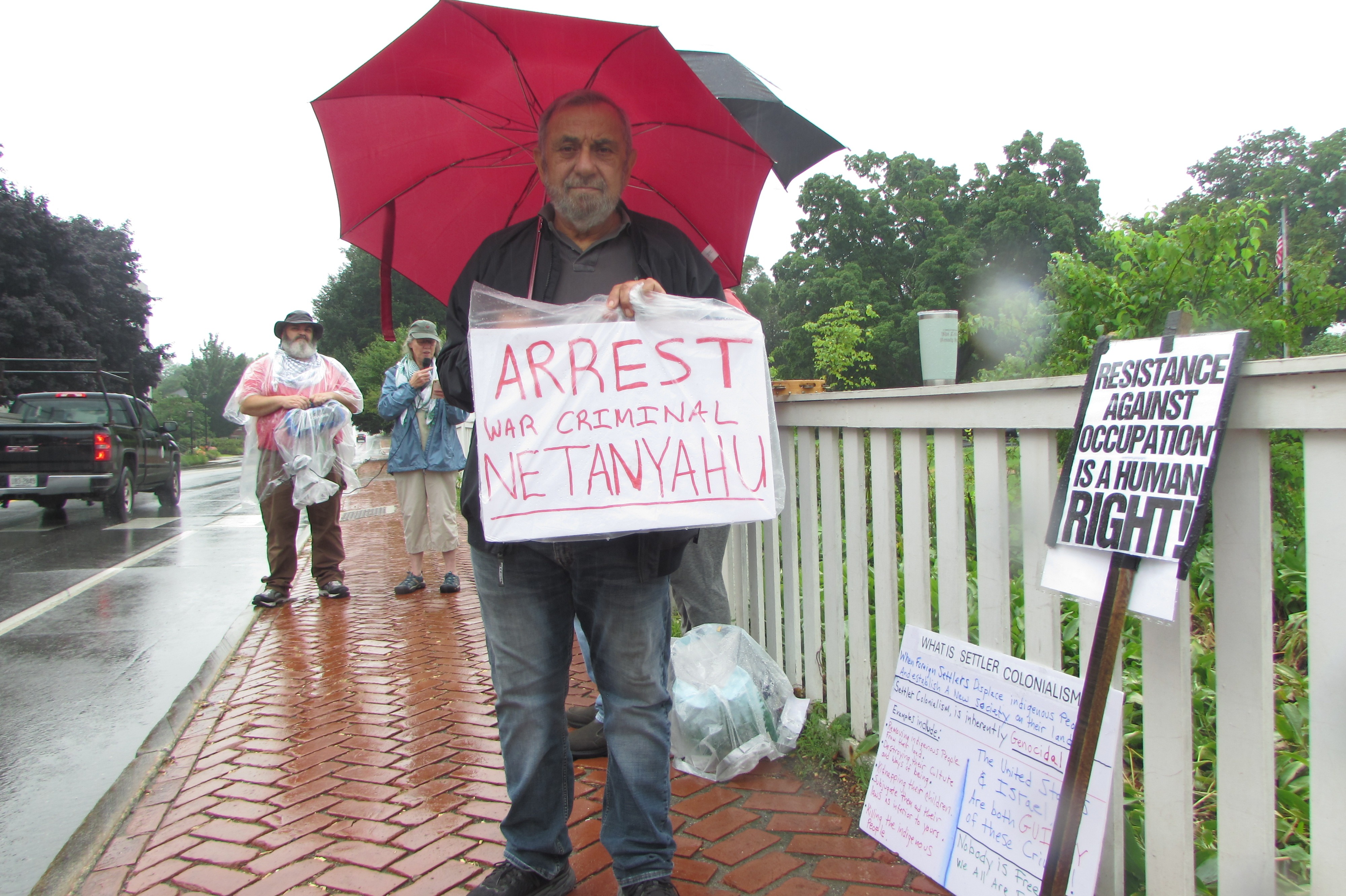 Maine Coalition for Palestine’s ‘Arrest Netanyahu!’ Protest at the Blaine House in Augusta (Wednesday, July 24, 2024)