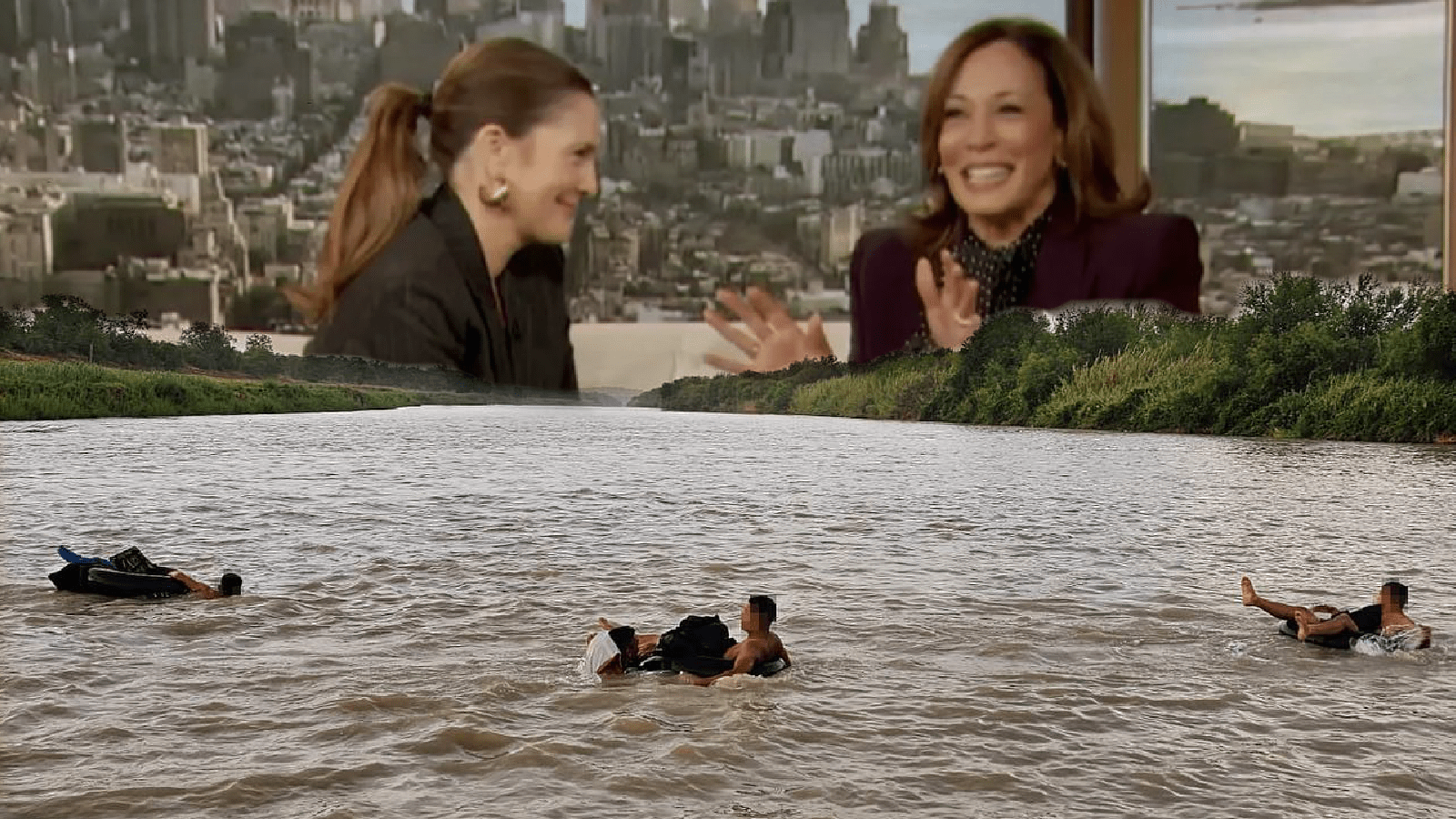 Kamala Harris, Who Once Ridiculed Trump’s Southern Border Wall as Un-American, Medieval, Racist and