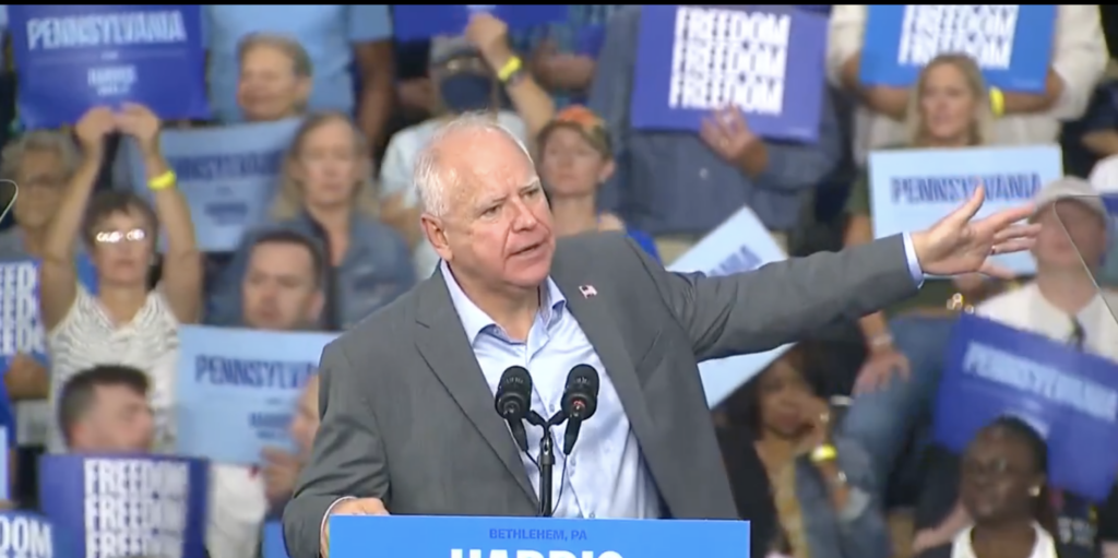 Tim Walz Says Americans “Can’t Afford Four More Years of This”