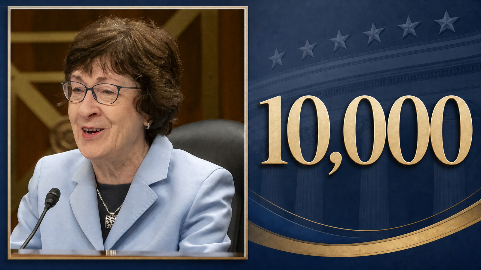 Maine’s Sen. Susan Collins Casts 10,000th Consecutive Roll Call Vote in Washington